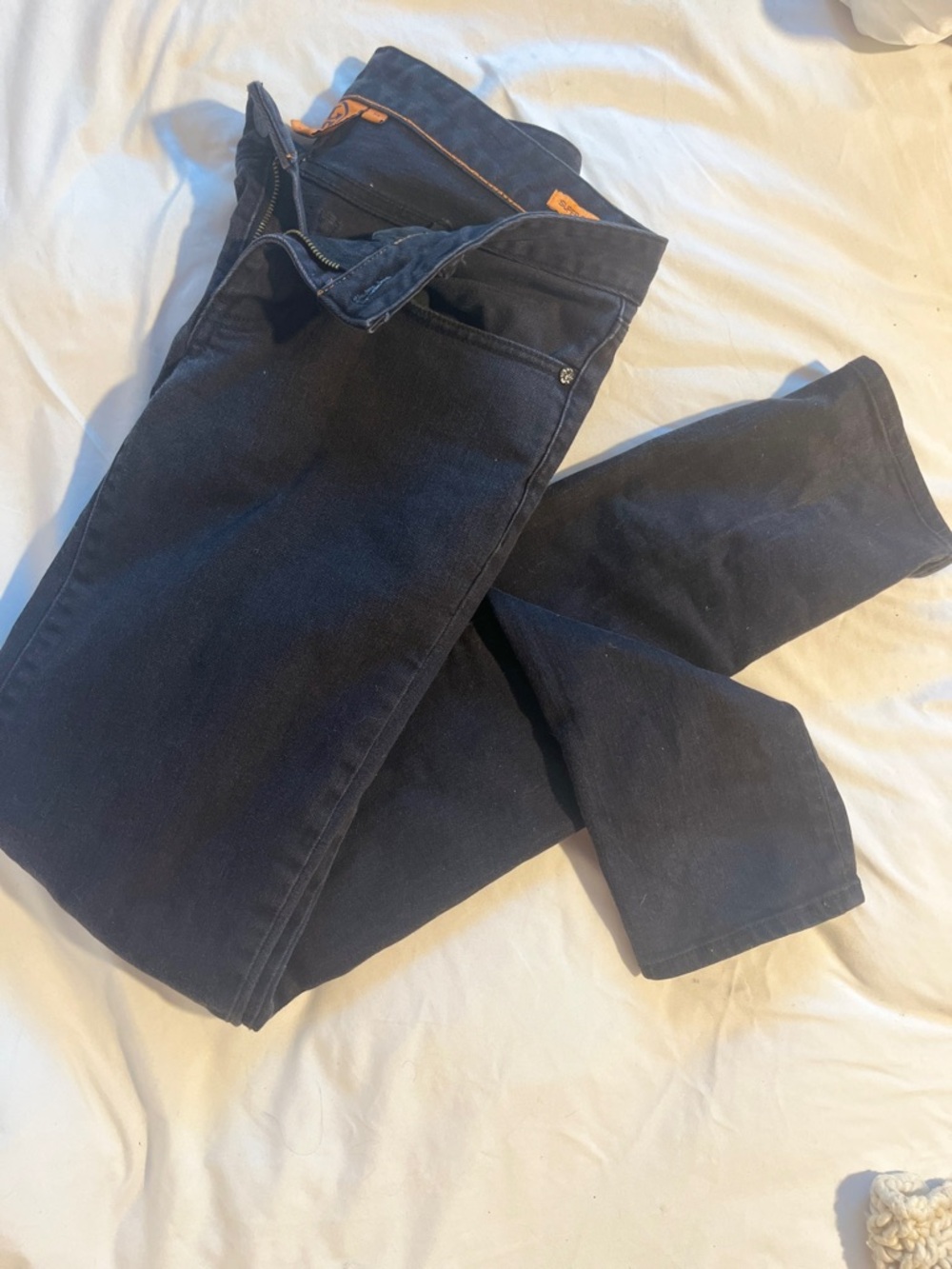Tory Burch Black Straight-Leg Jeans